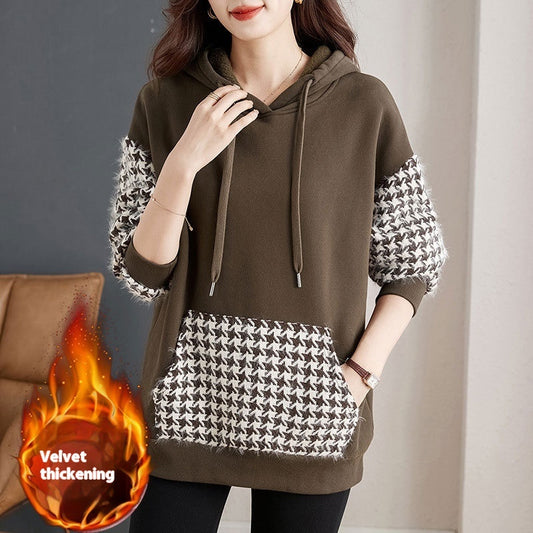 Loose All-matching Western Style Youthful-looking Long Sleeve Pullover Top