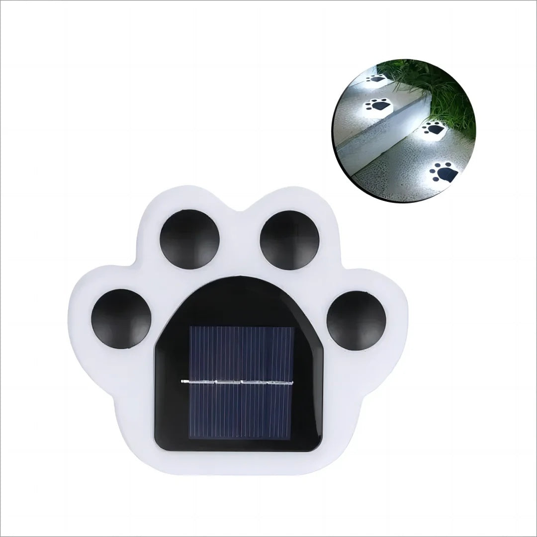 LED Solar Garden Light Outdoor Waterproof Garden Decoration Dog Cat Animal Paw Print Lights Path Lawn Lamp String Paths Light